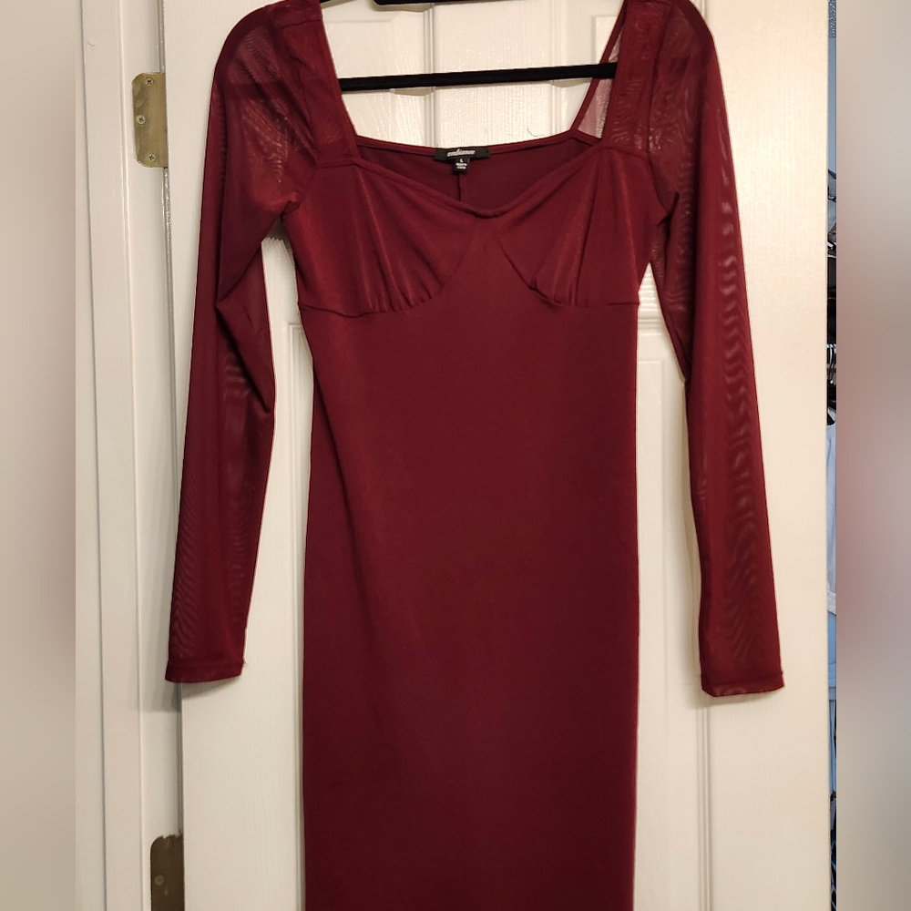 Mini Dress with Mesh sleeves